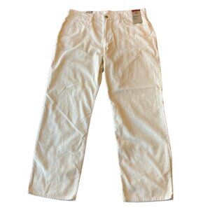 Levi's '94 Baggy Corduroy Straight Leg Loose Fit Jeans Womens 33 White Swan NWT